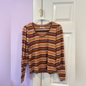 Colorful striped sweater shirt (Madewell, S)